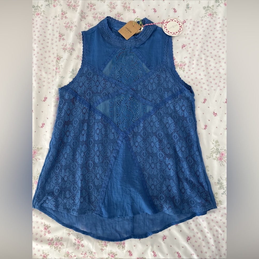 Umgee Blue Sleeveless Top (S)